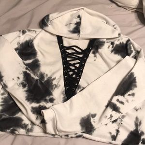 Women’s lace up hoodie Large